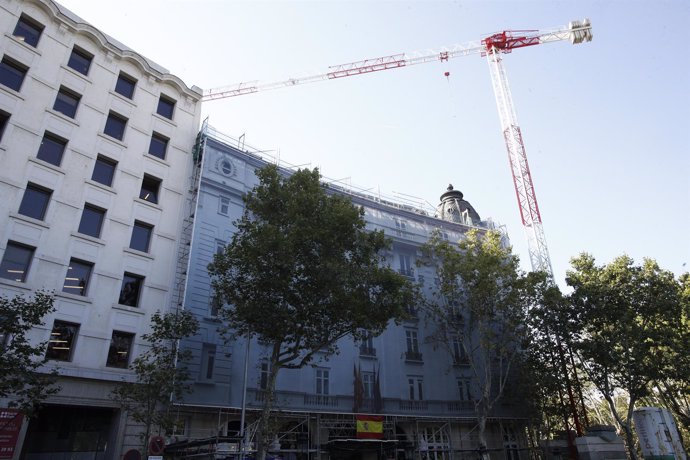 Estado del hotel Ritz de Madrid tras el derrumbe del martes