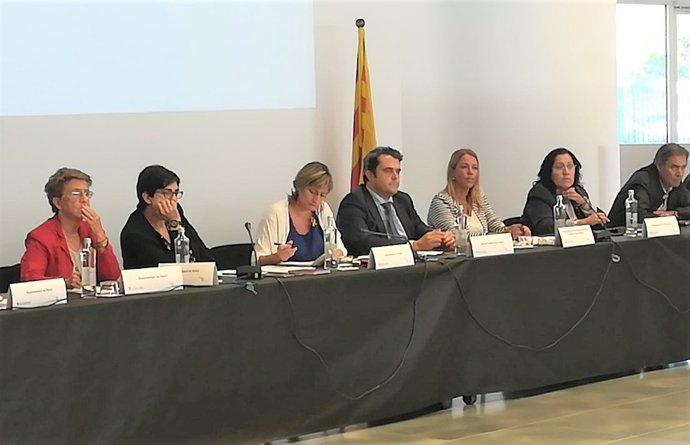 La consellera Alba Vergés en la reunión con el sector sanitario