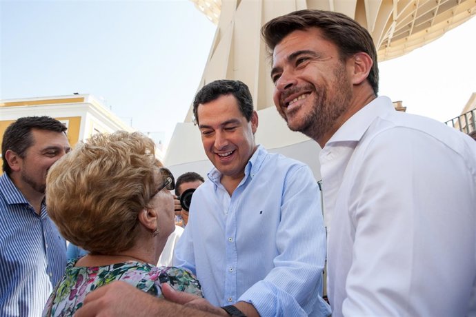 Beltrán Pérez y Juanma Moreno, este miércoles