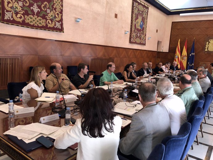Reunión de la Junta Local de Seguridad, celebrada hoy en la Delegación 