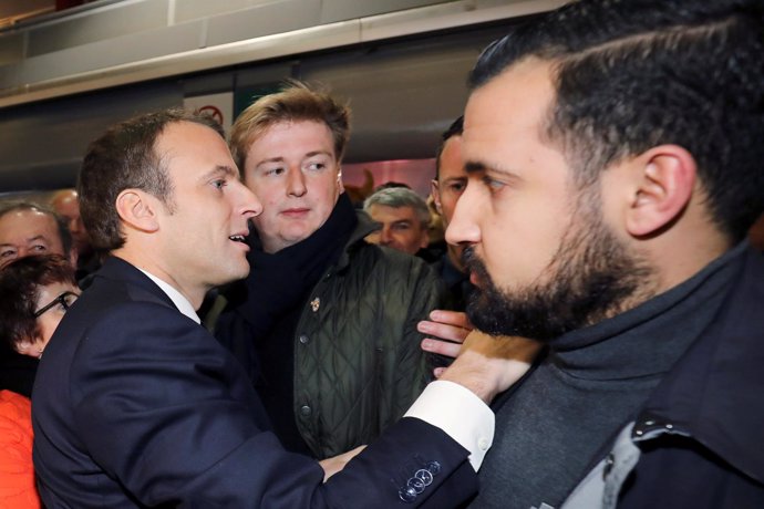 Emmanuel Macron y el guardaespaldas Alexandre Benalla