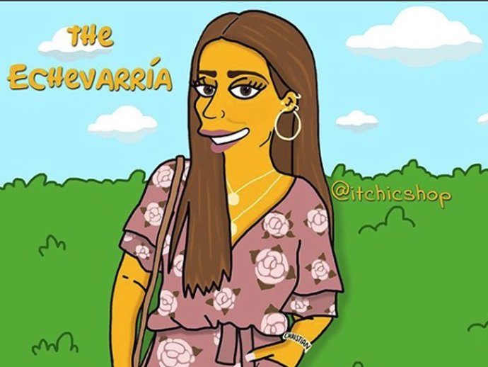 Paula Echevarría simpsonizada