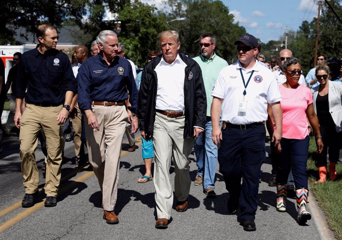 Trump visita Carolina del Sur tras el paso de 'Florence'