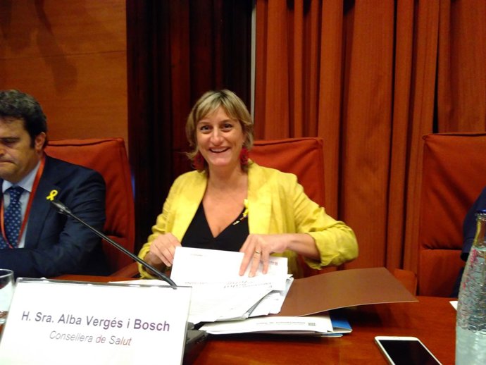 La consellera Alba Vergés en comissió parlamentària