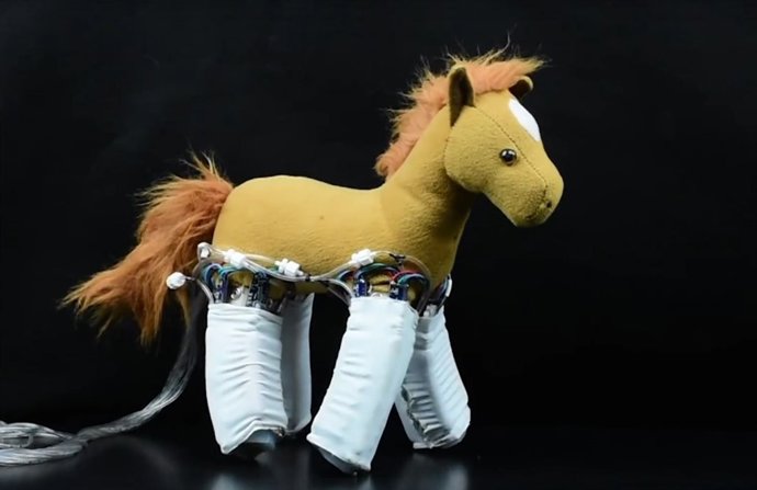 Aplicación a un peluche de la piel robótica