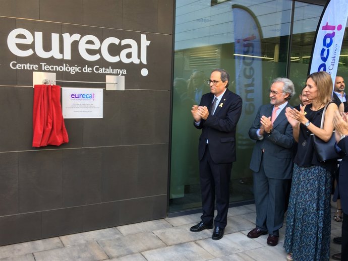 Pres. Quim Torra, Xavier Torra (Eurecat),consellera Àngels Chacón