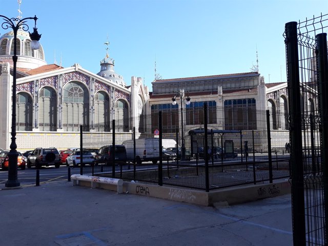 Mercado Central de València y la Plaza de Brujas con el futuro parking
