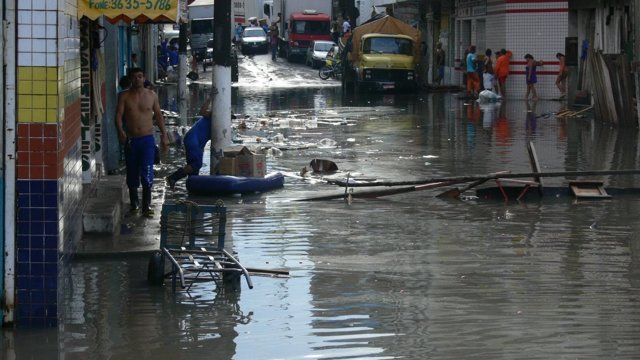 Zona inundada en Manaos en 2008