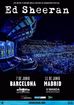 Ed Sheeran actuará en Barcelona y Madrid en junio de 2019