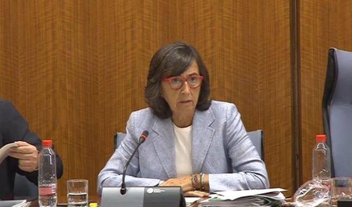 La consejera de Justicia e Interior, Rosa Aguilar, en comisión parlamentaria