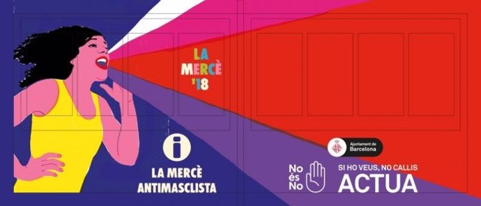 Cartel antimachista de La Mercè de Barcelona