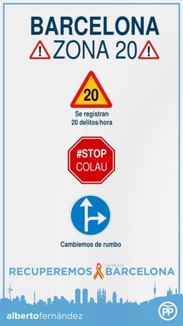 Campanya del PP de Barcelona contra els delictes a la ciutat