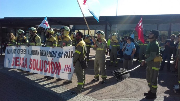 Trabajadores de Seaga en huelga