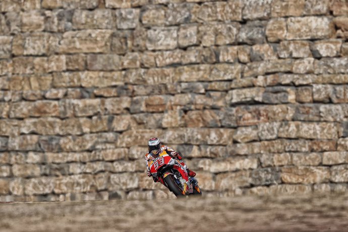 El piloto de MotoGP Marc Márquez (Repsol Honda) en Aragón