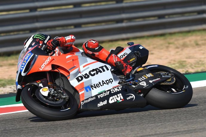 El piloto español de MotoGP Jorge Lorenzo (Ducati) en Aragón