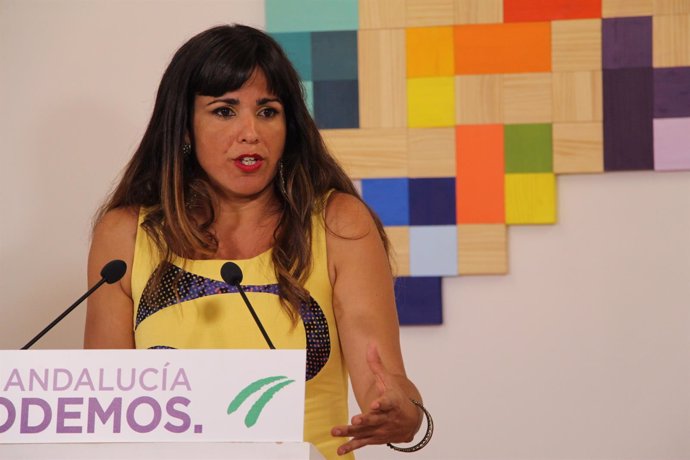 Teresa Rodríguez en rueda de prensa este martes