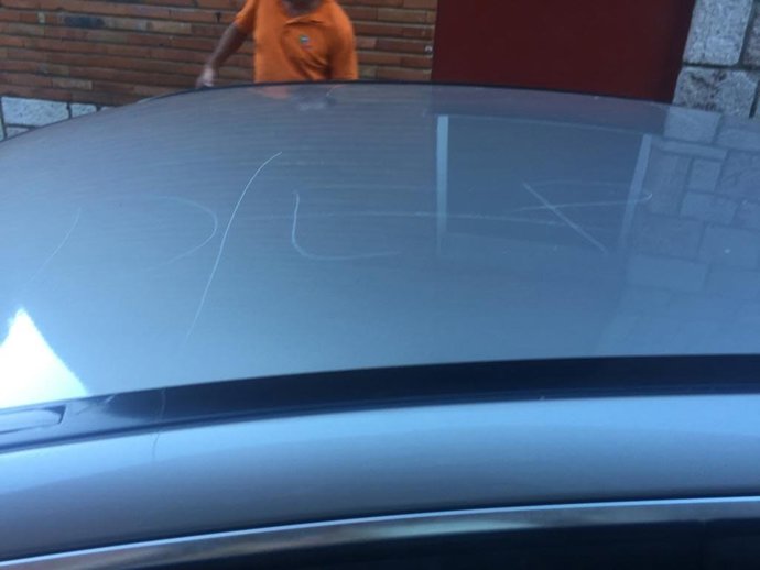 Imagen del coche rayado.