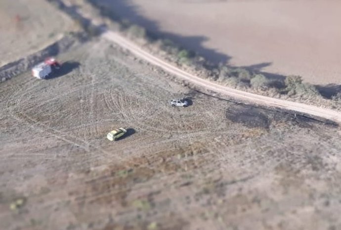 Una colisión entre varios vehículos provoca un pequeños incendio en Arroniz