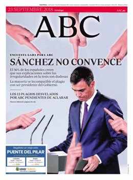 Portada ABC 22/09/2018