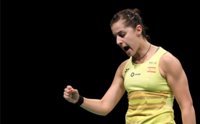 Susana Díaz felicita a Carolina Marín por su triunfo en el Abierto de China de bádminton