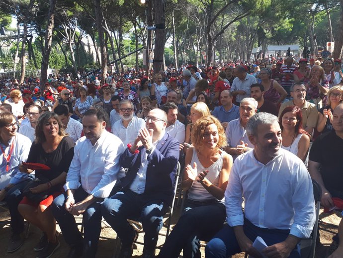 Ábalos, Iceta, Batet i Collboni en la Festa de la Rosa