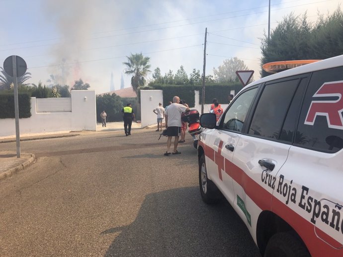 Incendio en Las Vaguadas de Badajoz