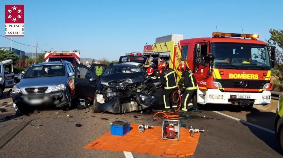 Un accidente en la N-340, en Benicàssim
