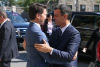Sánchez y Trudeau fijan como prioridades la cooperación bilateral y la lucha contra el cambio climático