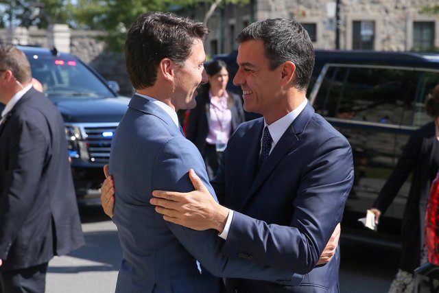Sánchez y Trudeau en Canadá