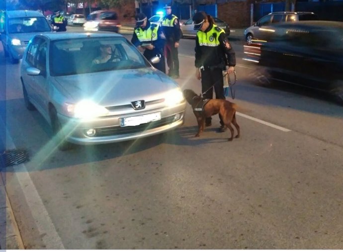 Control policial en Badajoz