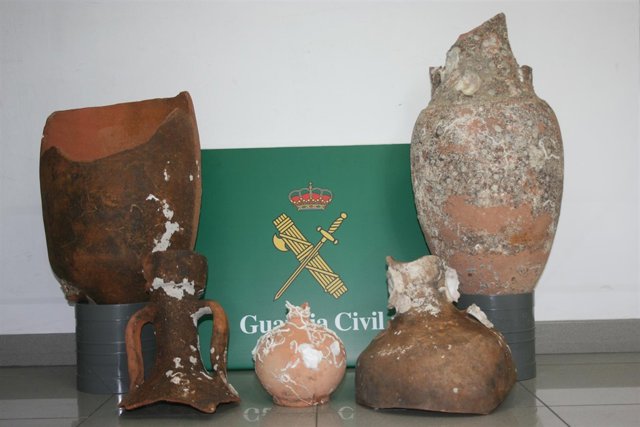Piezas recuperadas por la Guardia Civil