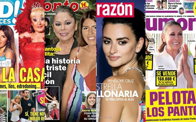 Del drama de Sofía Mazagatos al huracán de Isabel Pantoja o la casa de 'GH VIP' Portada de revistas