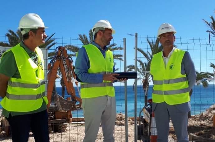Visita a las obras del paseo marítimo del puerto de la Ametlla de Mar