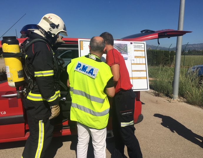 Simulacro de emergencia en el aeropuerto