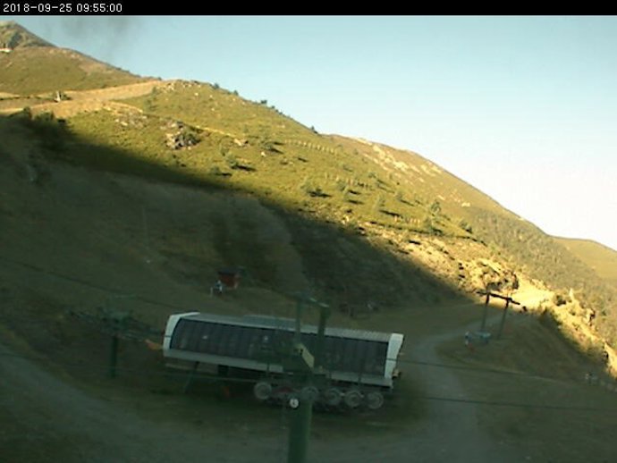 La estación de esquí de Valdezcaray, esta mañana