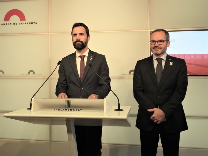 Roger Torrent (president Parlament de Catalunya) Josep Costa (vicepte.Primer)