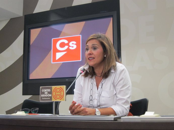 Susana Gaspar (Cs), hoy en las Cortes de Aragón