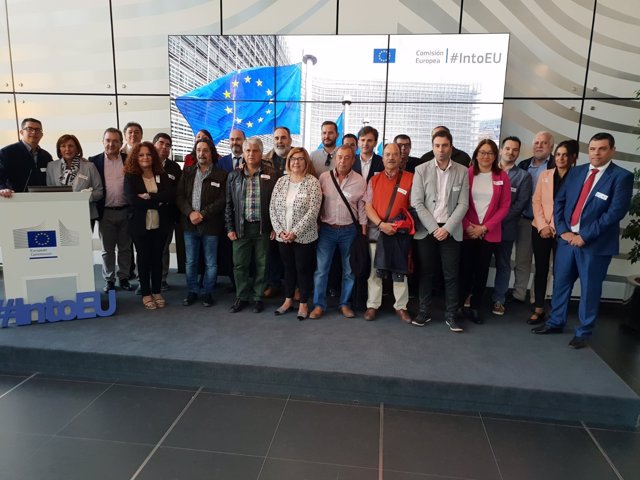 Delegación de Cáceres que visita Bruselas