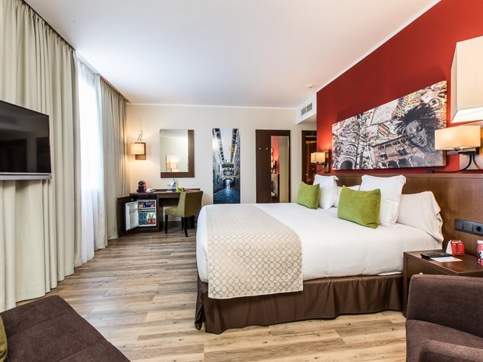 Habitación renovada de Leonardo Hotel Barcelona Gran Vía