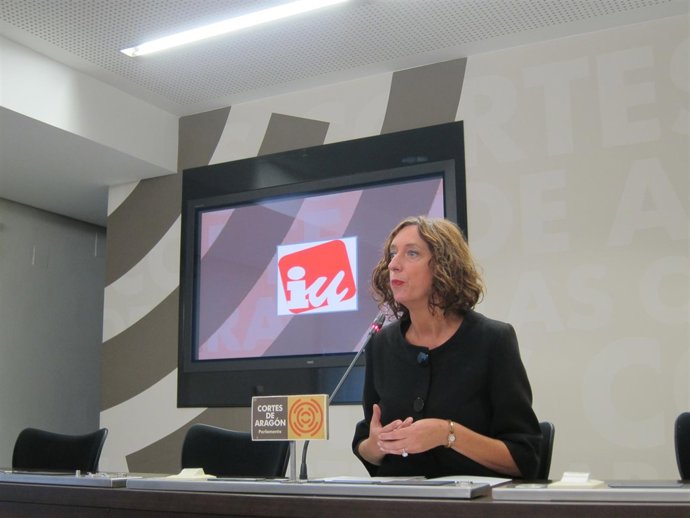 Patricia Luquin (IU), hoy en las Cortes de Aragón