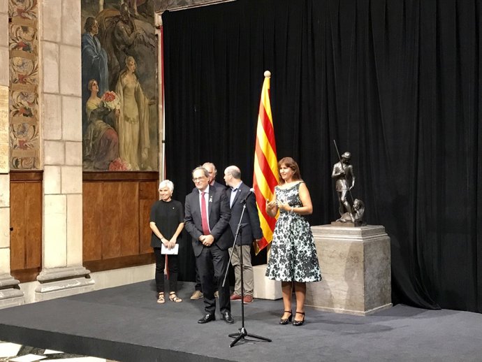 Recepció dels participants del Smithsonian Folklife amb Q.Torra i L.Borràs