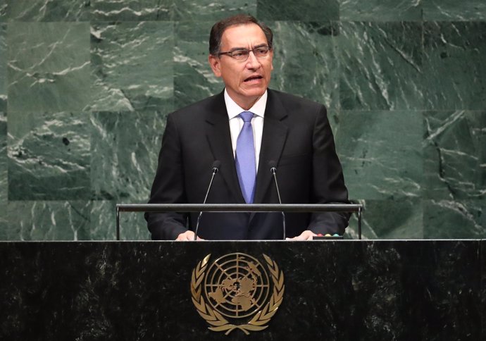 El presidente de Perú, Martin Vizcarra, en la Asamblea General de la ONU