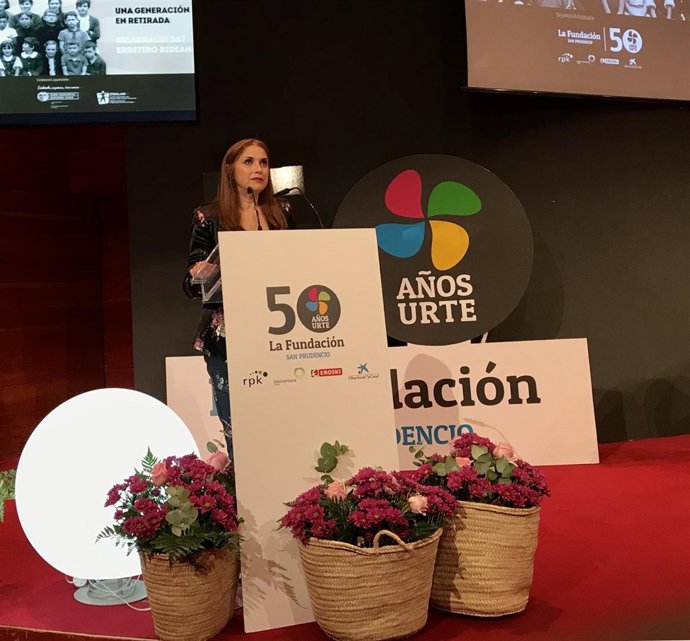 María jesús San José durante la inauguración del Congreso en Vitoria