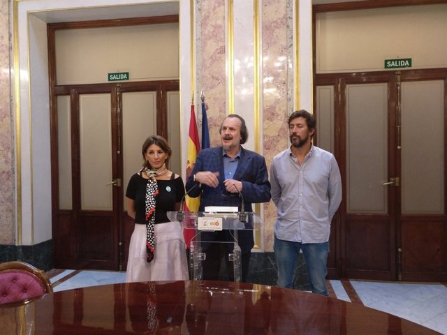 Rueda de prensa de los tres portavoces de En Marea