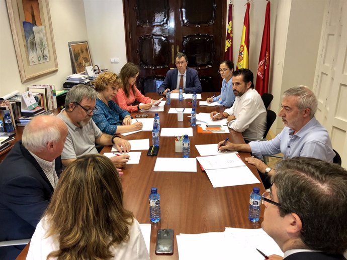 Junta de Portavoces presidida por el alcalde José Ballesta 