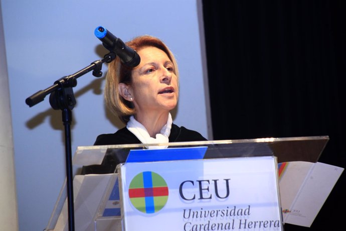 La rectora del CEU-UCH, en su intervención en la apertura