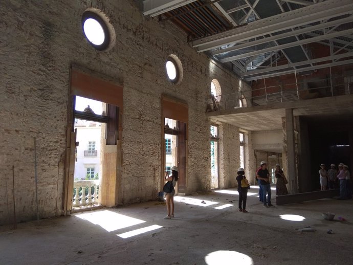 Obras en el interior de la casa consistorial de Almería en Plaza Vieja