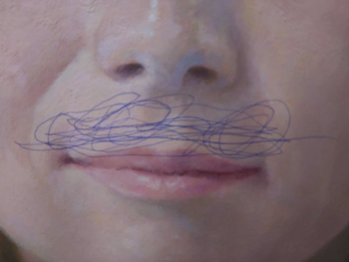 El bigote que alguien pintó en el cuadro de Castedo antes de ser resturado
