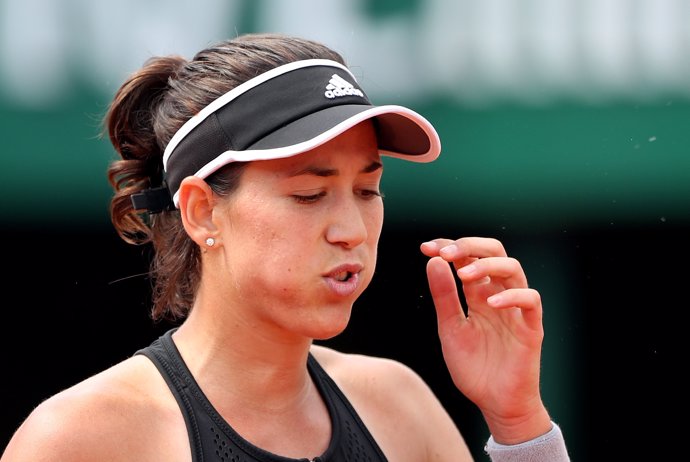 Garbiñe Muguruza se lamenta