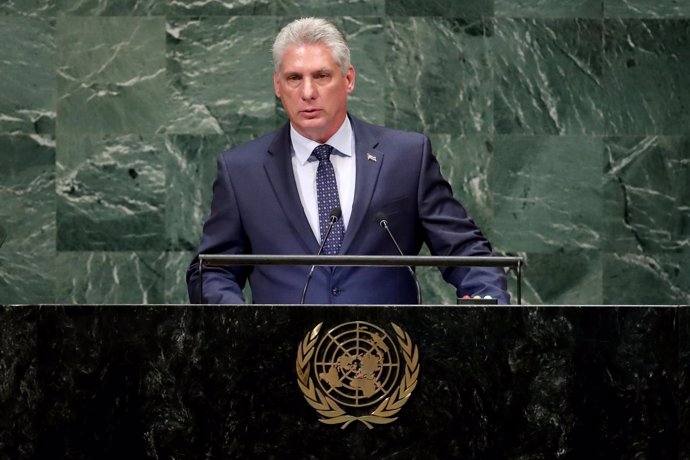 El presidente de Cuba, Miguel Diaz-Canel, ante la Asamblea General de la ONU